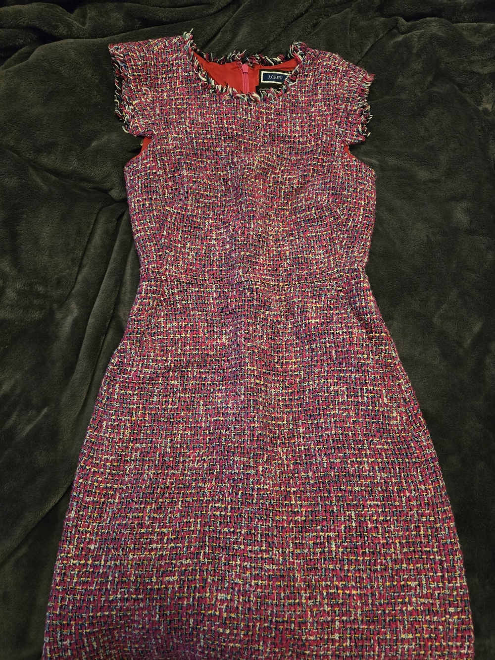 J.Crew Pink Tweed Sheath Dress